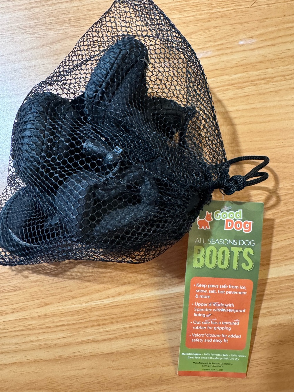Good Dog All Seasons Dog Boots - XSMALL- Black